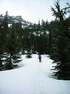 starting from commonwealth basin  we headed up to the saddle you see