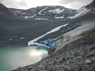 glacier feeding upper lake