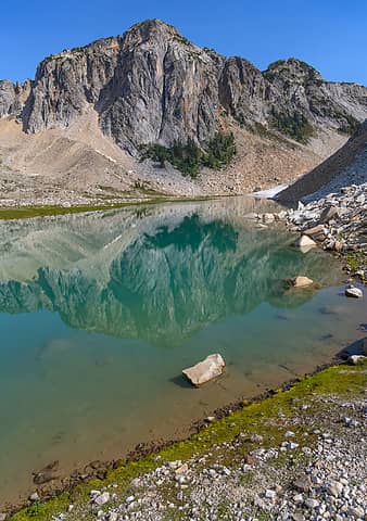 Lonesome Peak reflected in Upper Berdeen Lake