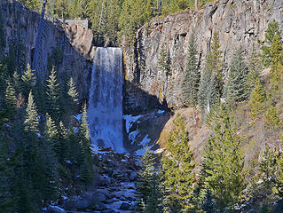 Tumalo Falls Winter Road walk, Bend OR, 1/1/18