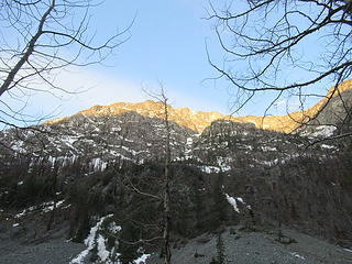 looking up at North Craggy