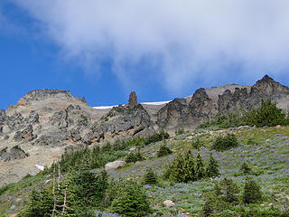 Views from trail above Glacier Basin.