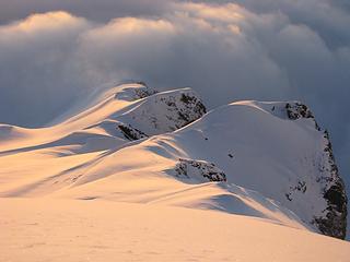 Lit up ridge