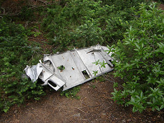 Plane wreckage off of Tull Canyon trail.
