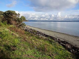 Beach from camping area.