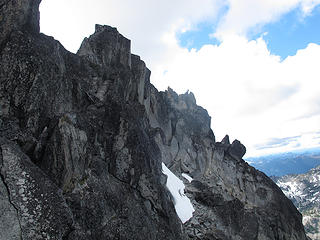 traverse to summit access gully