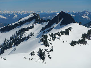 crags above the lake