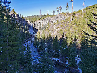 Tumalo Falls Winter Road walk, Bend OR, 1/1/18