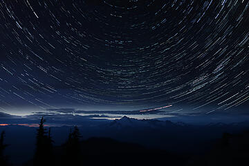 Star trails over Shuksan