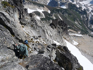 Climbing down Napeequa