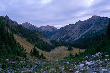 Looking back at Lower Royal Basin