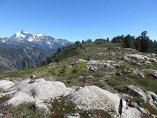 view east along broad part of Rainbow Ridge