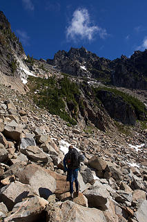 Fletcher eyeing the route to the base.