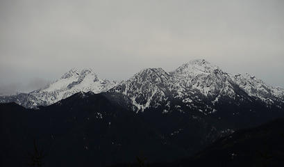 On left (The Brothers), on right (Mount Jupiter)
