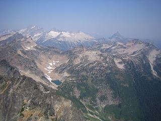 Sitting Bull Summit View, Dome in backround.  Bannock Lakes lie over the ridge on right.