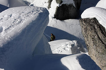 Among the boulders