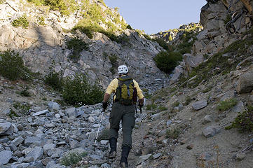 Entering the gully