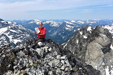 Don on the summit with register