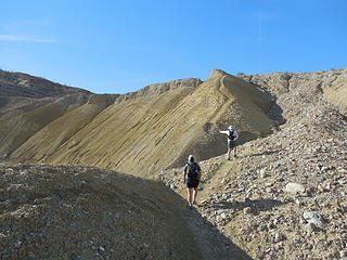 Turning left up this trail to start looping back