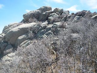 summit with upper ledge visible