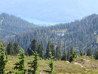 Marten Lake with Baker Lake in distance....refreshing!