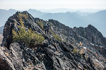 descending the ridge