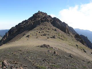 A dip on the trail to Buckhorn before reaching summit.