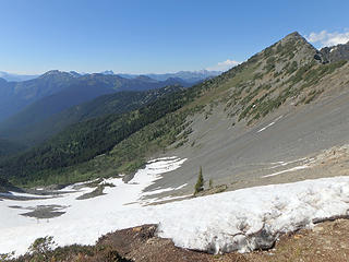 Snowy gully ahead...