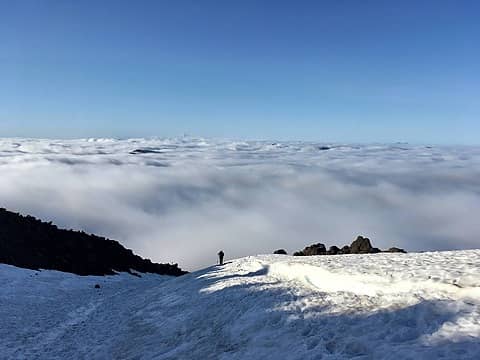above the clouds on Loowit