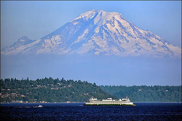 Mount Rainier from the Seattle-Bainbridge ferry
