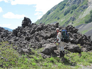 Inspecting Lava field
