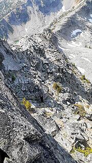 Dylan at the bottom of summit gully