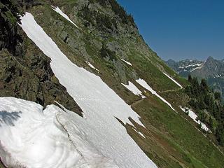 The Lingering Steep Snowfield Crossing