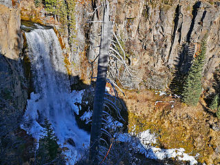 Tumalo Falls Winter Road walk, Bend OR, 1/1/18