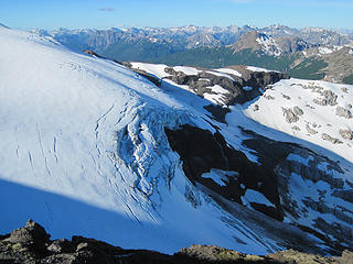 Glaciar Alerce from camp looking towards the part of the park where we hiked earlier