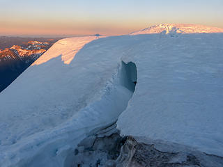 Glacier Peak summit crevasse