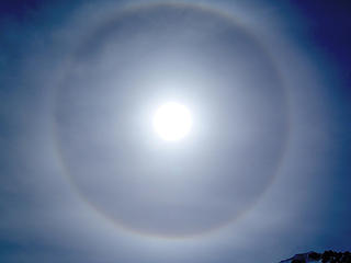 Sun halo over Garibaldi