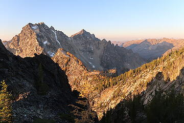 looking back down to camp