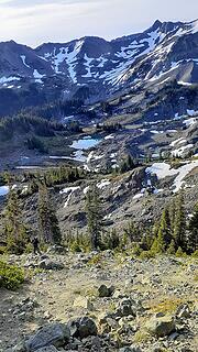 the way up to surprise basin, lookin down