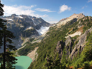 Blanca Inlet, Columbia Peak and Glacier, and Kyes from Ridge