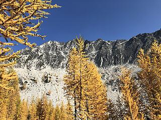 Looking up at Star Peak from our campsite