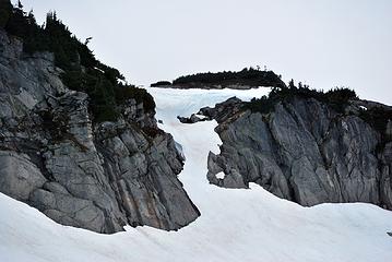 Ice fall from Hinman Glacier