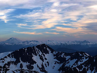 Mt. Adams and Goat Rocks at sunset