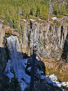 Tumalo Falls Winter Road walk, Bend OR, 1/1/18