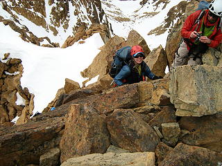 Lindsay topping out on the summit.