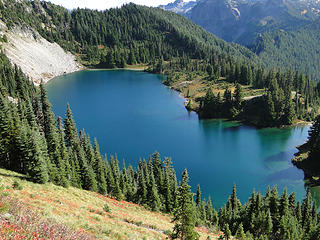 Eunice Lake descending from Tolmie.