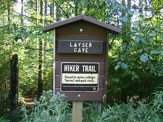 Layser Cave TH sign