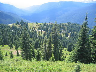 Looking back down the trail