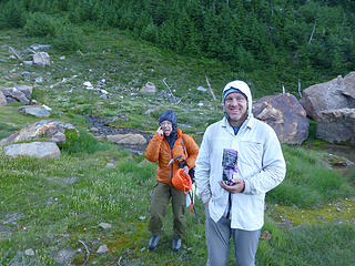 Fay and Kevin after a chilly bivy