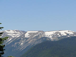 Burroughs mountains from Crystal Peak trail.